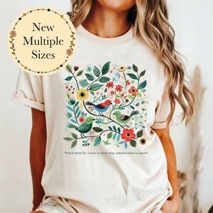 138  new 100 percent cotton gildan flower birds medium large and xl